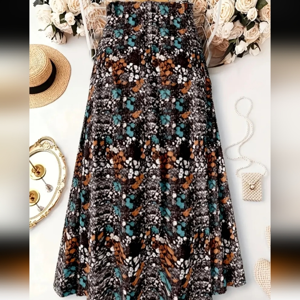 Floral Patterned Women's Skirt
